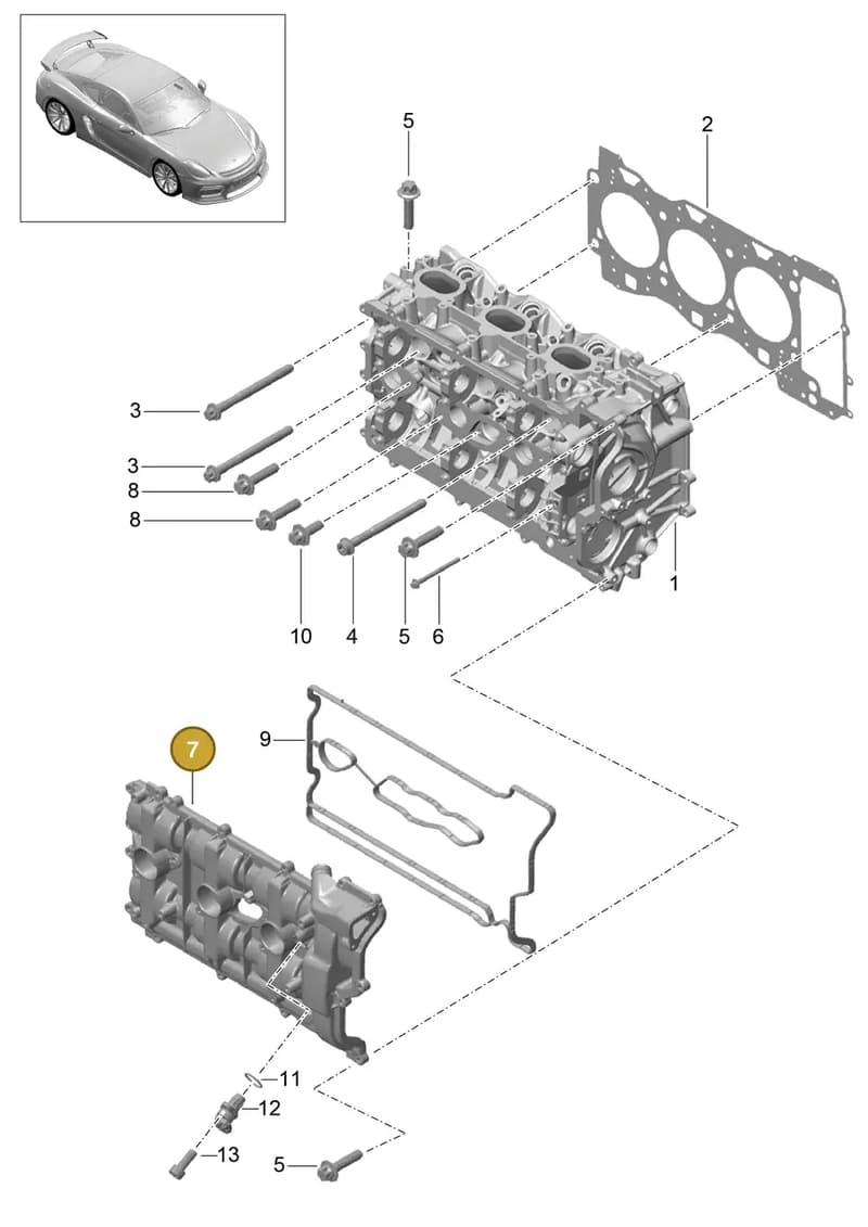 9A110523104 — Porsche Cayman GT4 (2015-2016) diagram p45103000, position 7