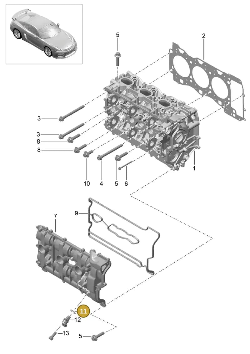 9A110530803 — Porsche Cayman GT4 (2015-2016) diagram p45103000, position 11