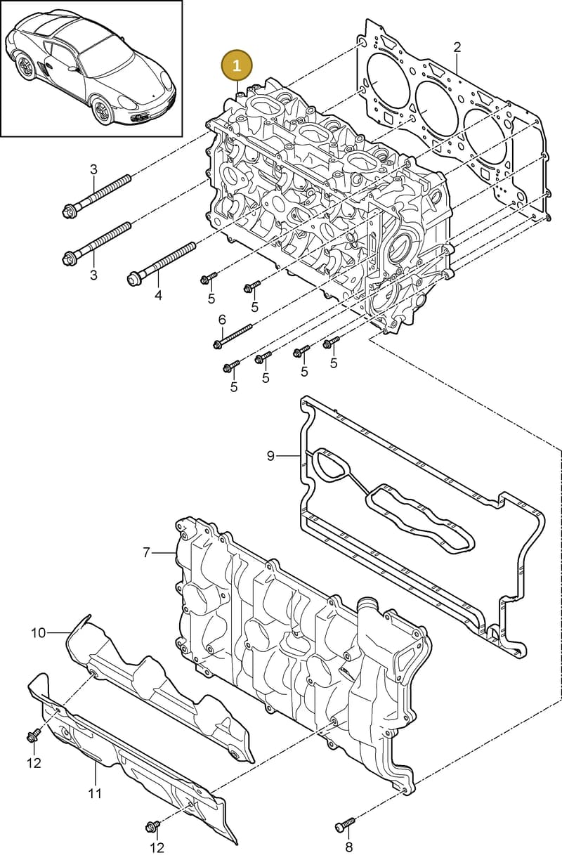 9A110531202 — Porsche Cayman (2008-2012) diagram p34103000, position 1