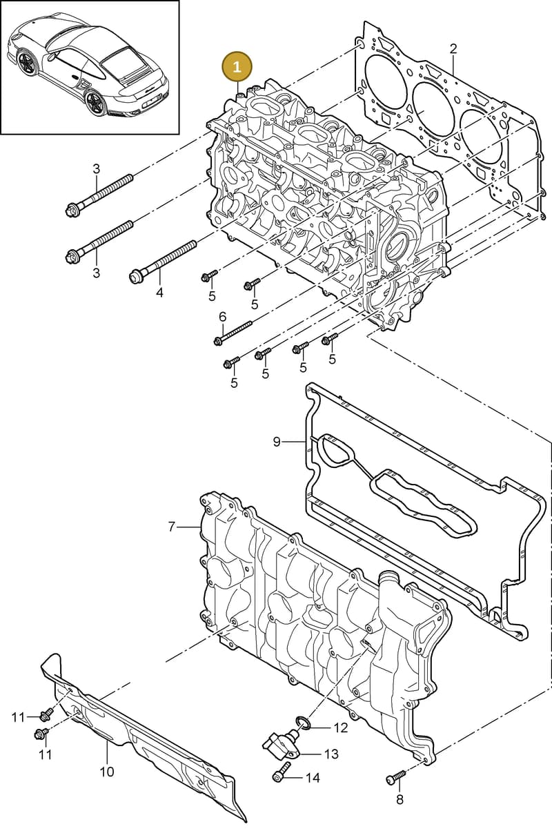 9A110531202 — Porsche GT2 RS (2009-2012) diagram p36103000, position 1