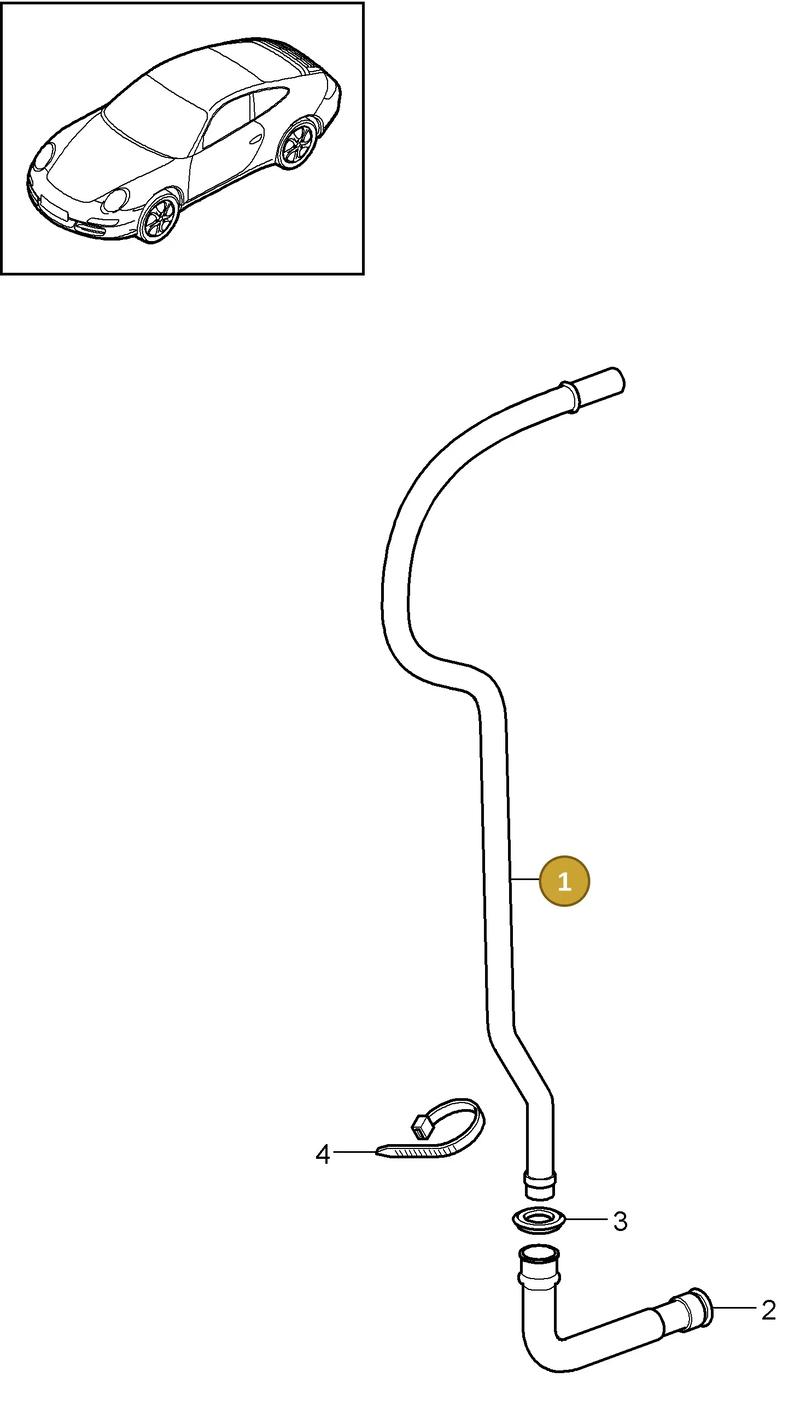 9A112601105 — Porsche 911 Carrera (2008-2012) diagram p32813010, position 1