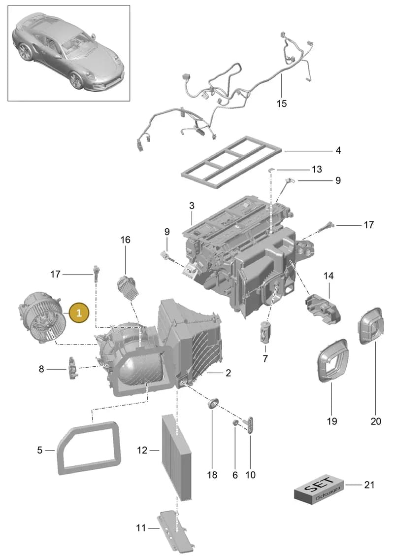 9A112601105 — Porsche GT2 RS Clubsport (2013-2020) diagram p42813010, position 1