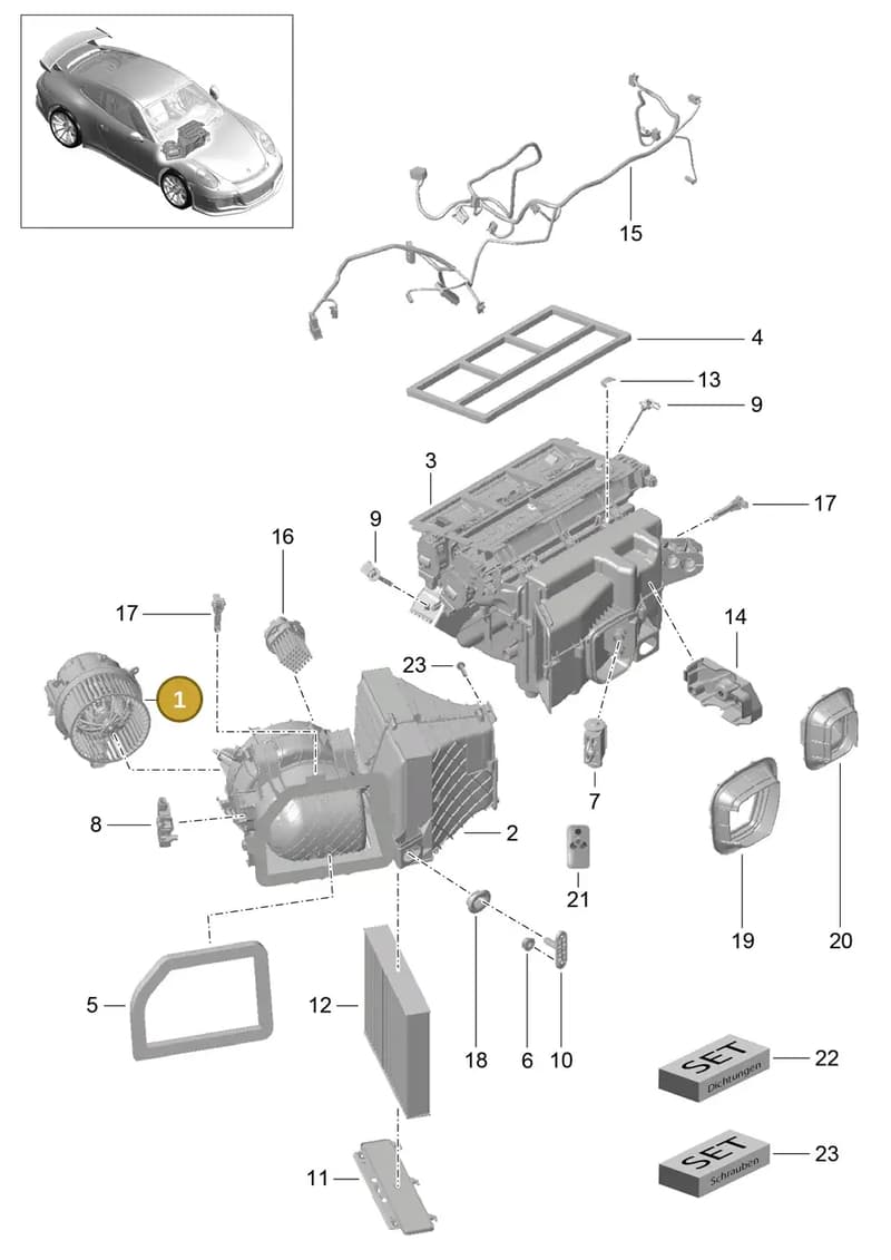 9A1126011AX — Porsche 911 (2013-2020) diagram p41813010, position 1