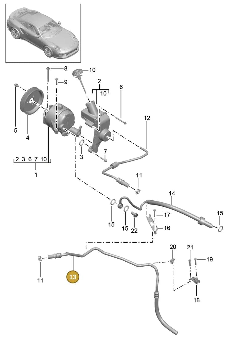 9A135922750 — Porsche 911 (2013-2020) diagram p42402060, position 13