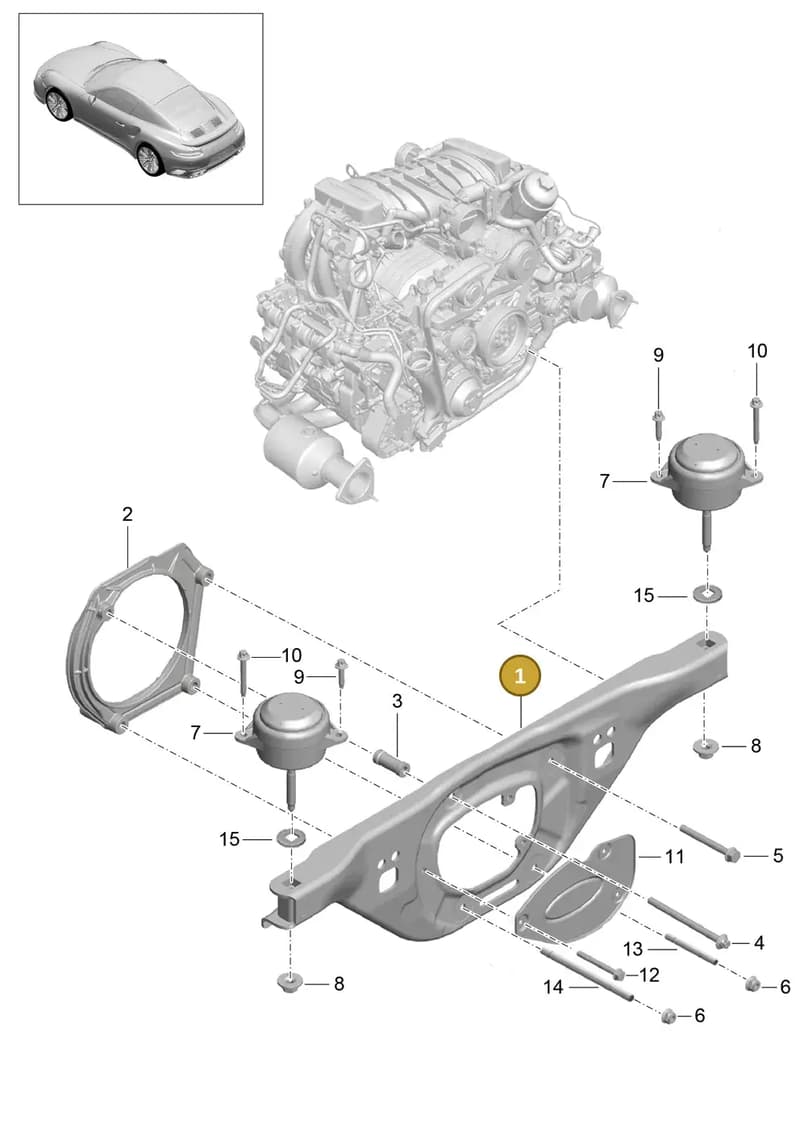 9A137501200 — Porsche 911 (2013-2020) diagram p42109000, position 1