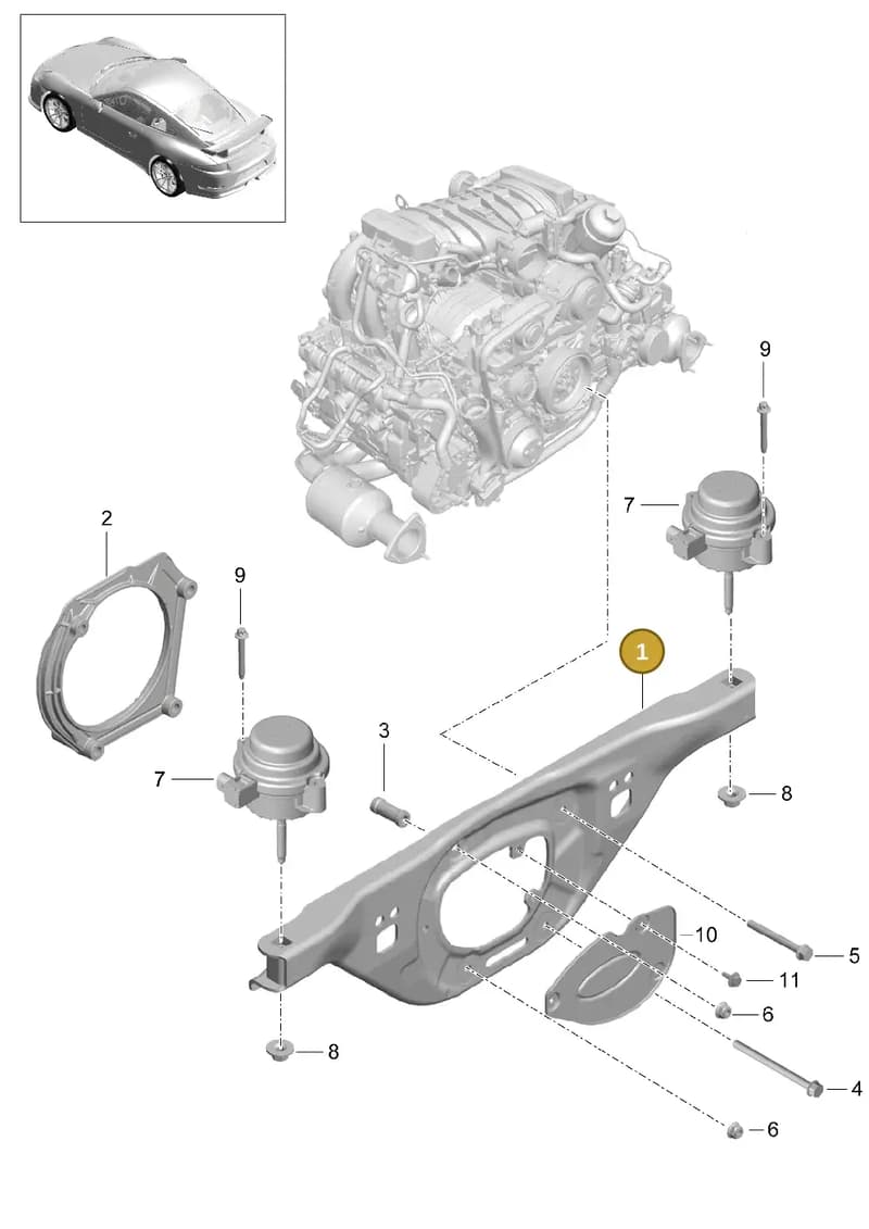 9A137501408 — Porsche 911 (2013-2020) diagram p41109000, position 1