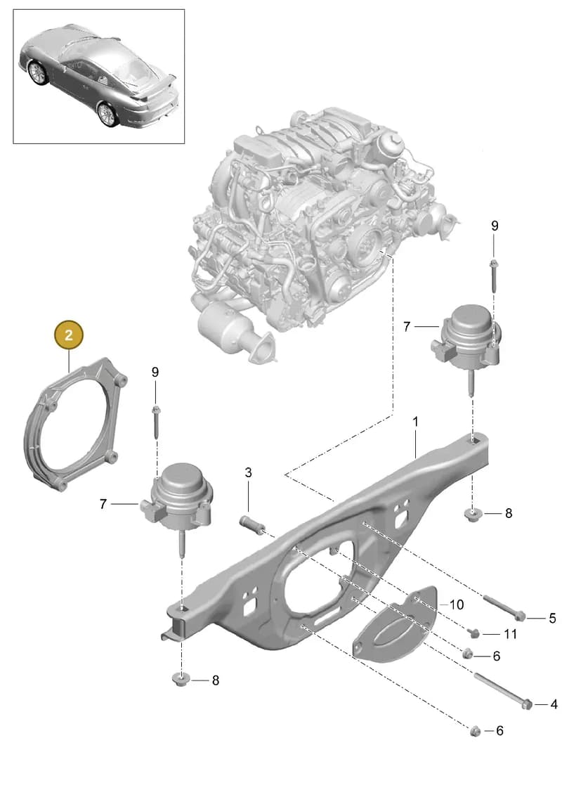 9A137523604 — Porsche 911 (2013-2020) diagram p41109000, position 2