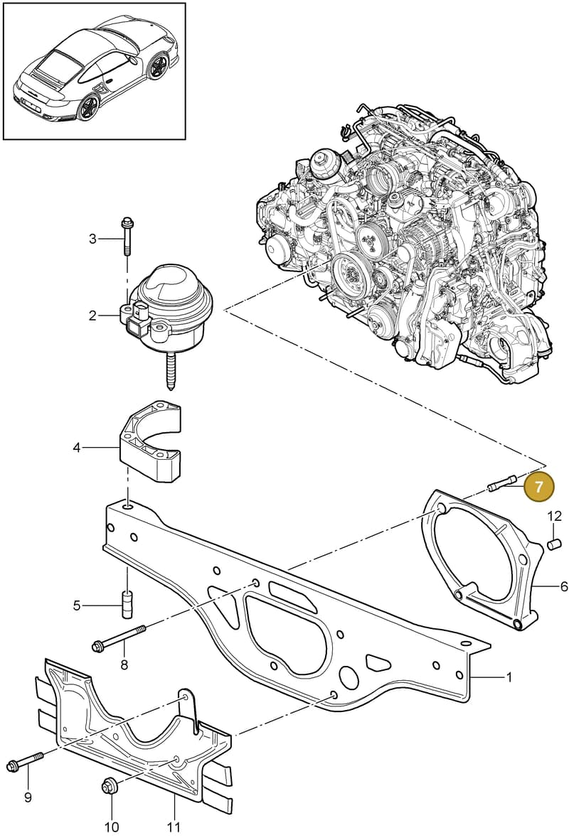 9A137524501 — Porsche GT2 RS (2009-2012) diagram p36109000, position 7