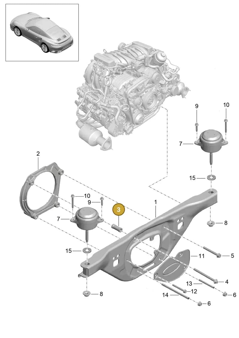 9A137524501 — Porsche GT2 RS Clubsport (2013-2020) diagram p42109000, position 3