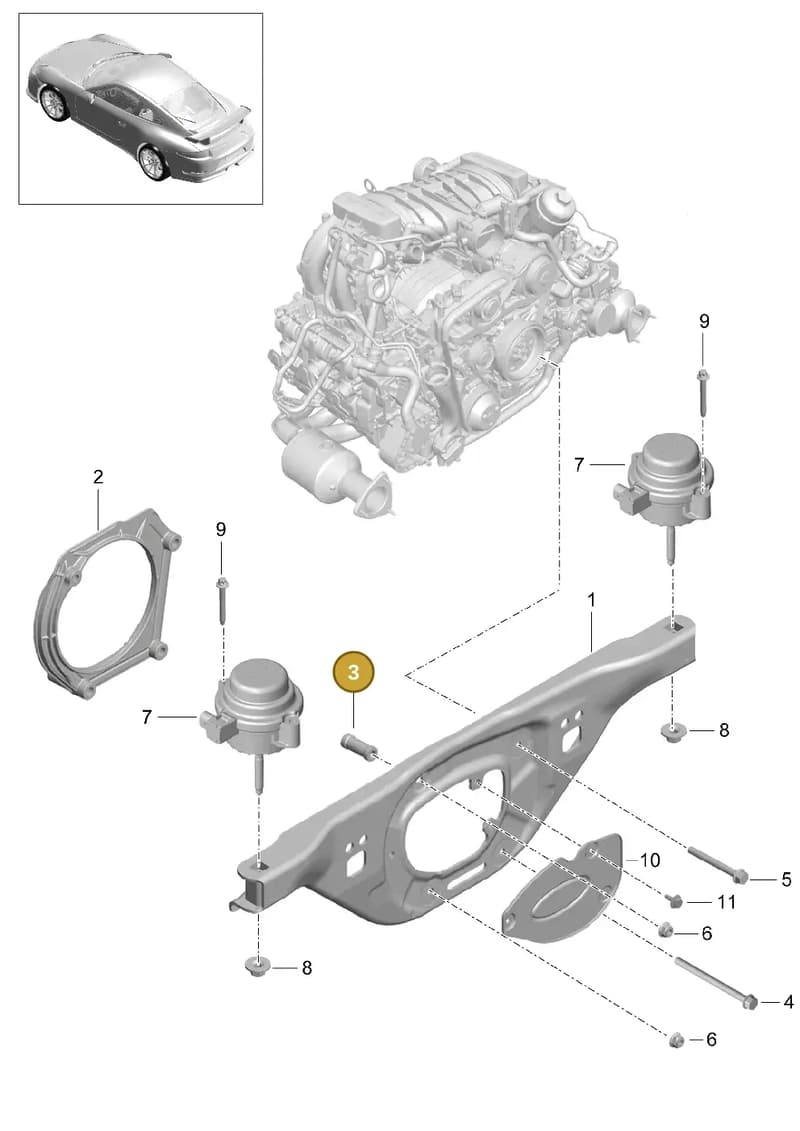 9A137524501 — Porsche 911 (2013-2020) diagram p41109000, position 3