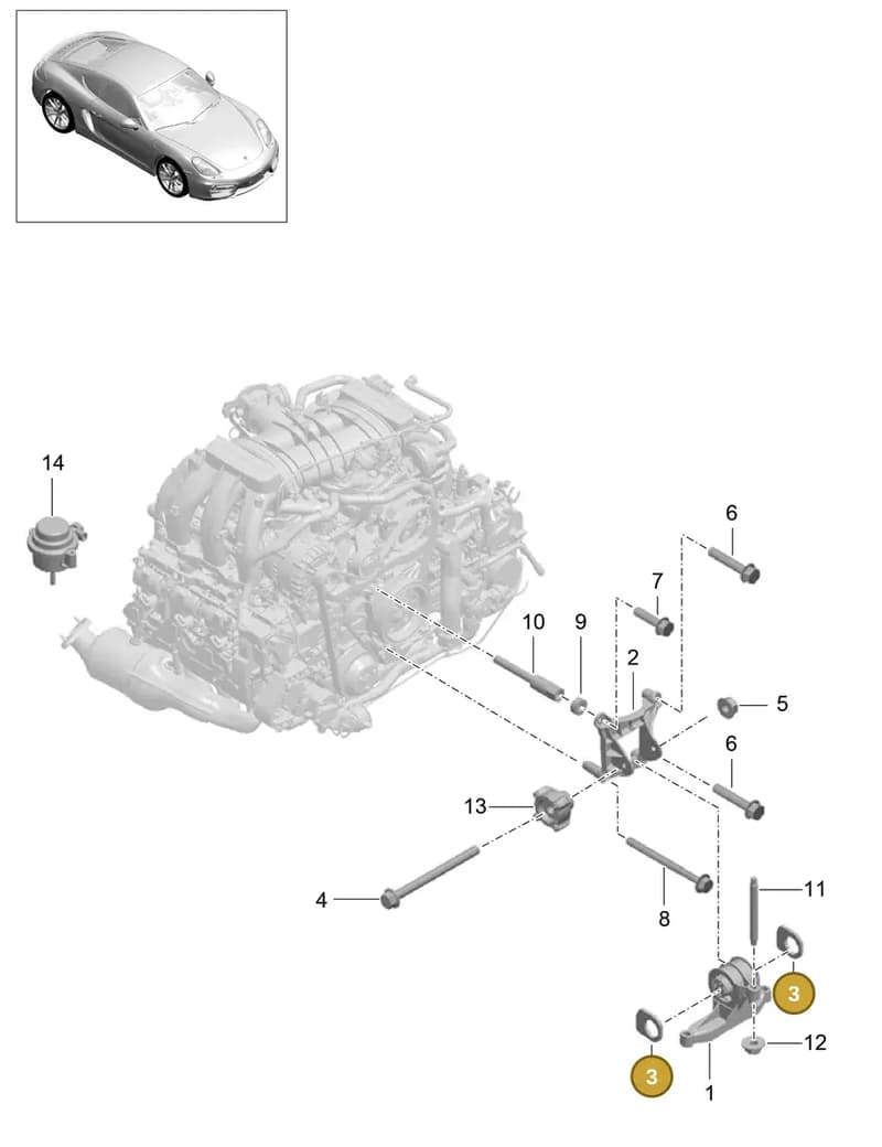 9A137526703 — Porsche Cayman GT4 (2015-2016) diagram p45109000, position 3