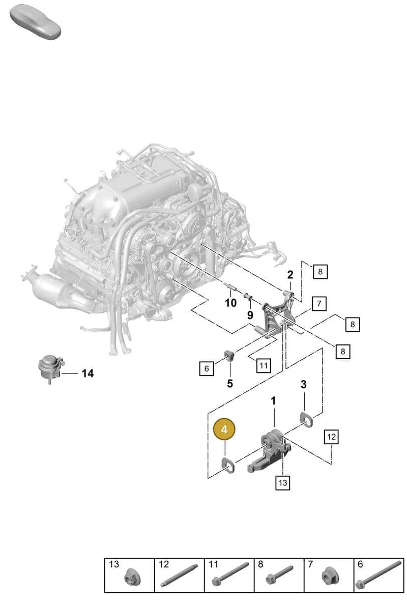 9A137526803 — Porsche Boxster Spyder (2019-2020) diagram p55109000, position 4