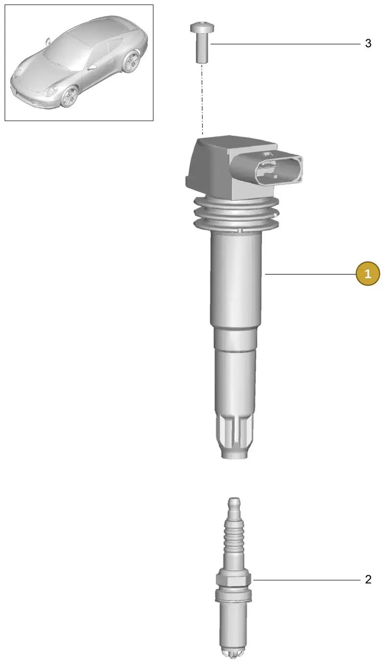 9A160210407 — Porsche 991 Carrera 4 (2011-2016) diagram p38901000, position 1