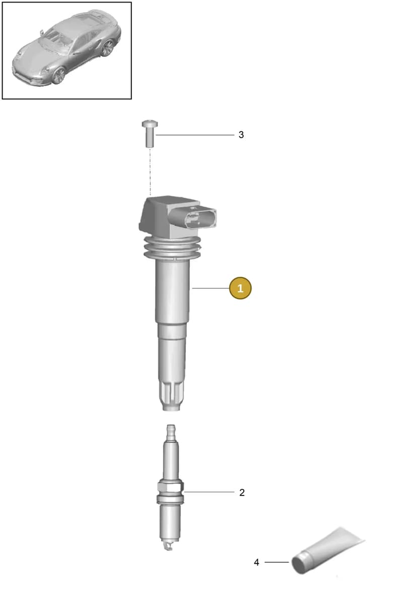 9A160210407 — Porsche GT2 RS Clubsport (2013-2020) diagram p42901000, position 1