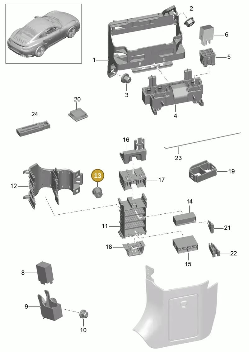 9A160705801 — Porsche 911 (2013-2020) diagram p42902000, position 13