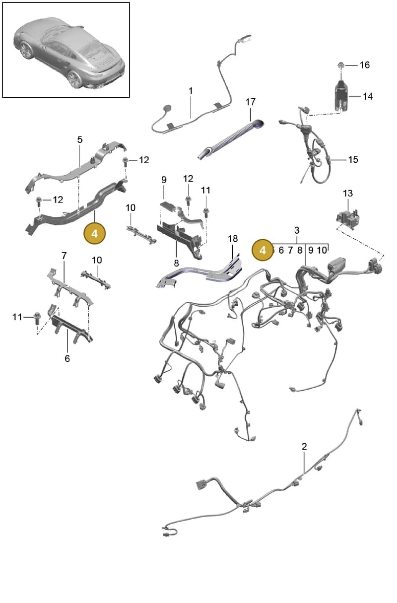 9A160709842 — Porsche 911 (2013-2020) diagram p42902020, position 4