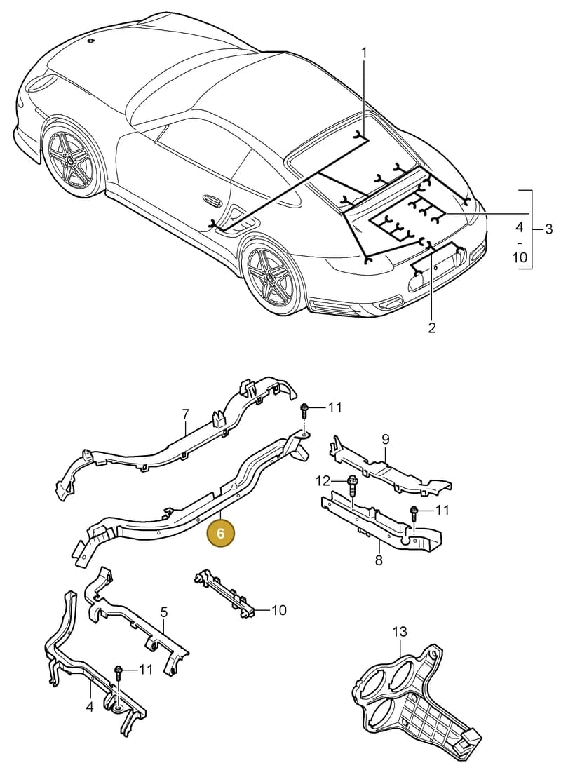 9A160711000 — Porsche GT2 RS (2009-2012) diagram p36902020, position 6