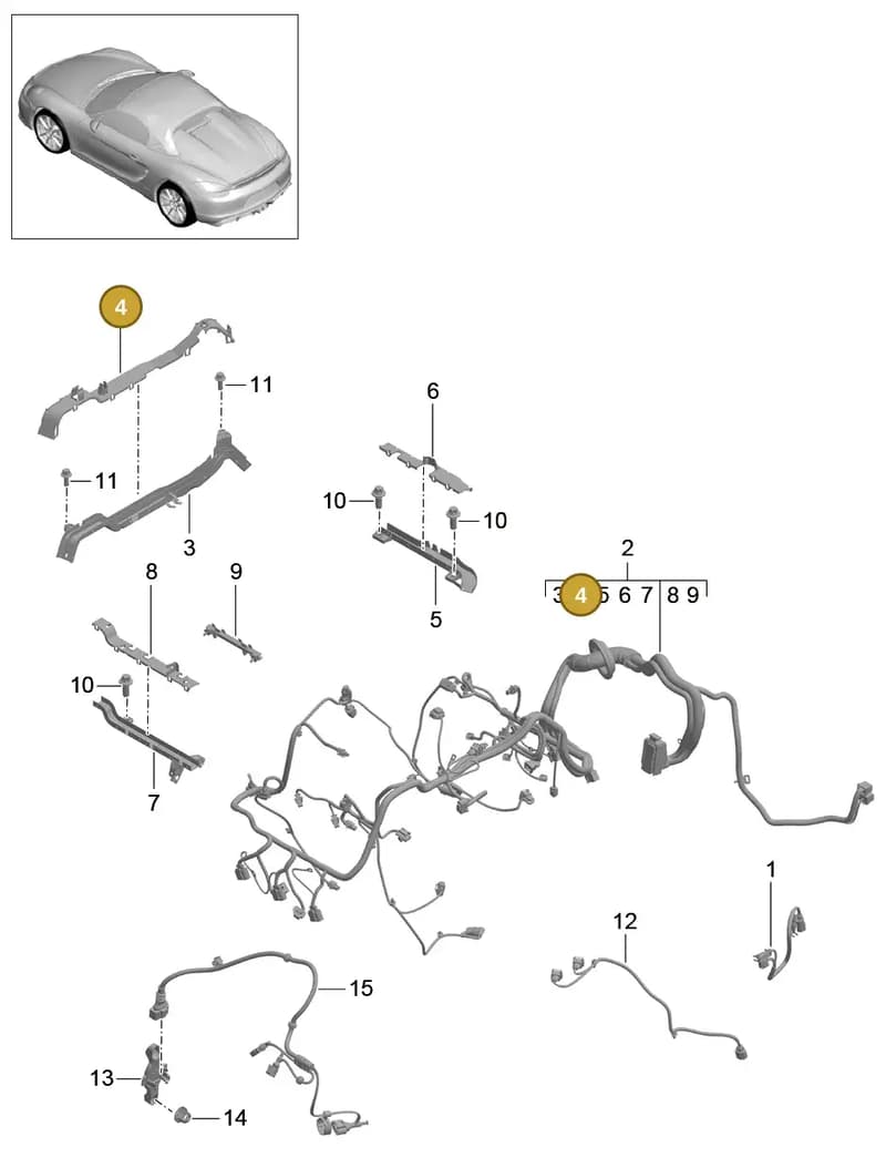 9A160712002 — Porsche Boxster Spyder (2015-2016) diagram p46902020, position 4