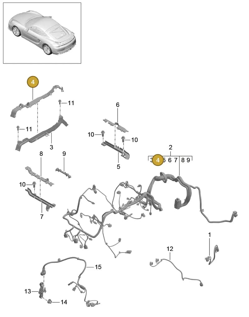 9A160712002 — Porsche Cayman GT4 (2015-2016) diagram p45902020, position 4
