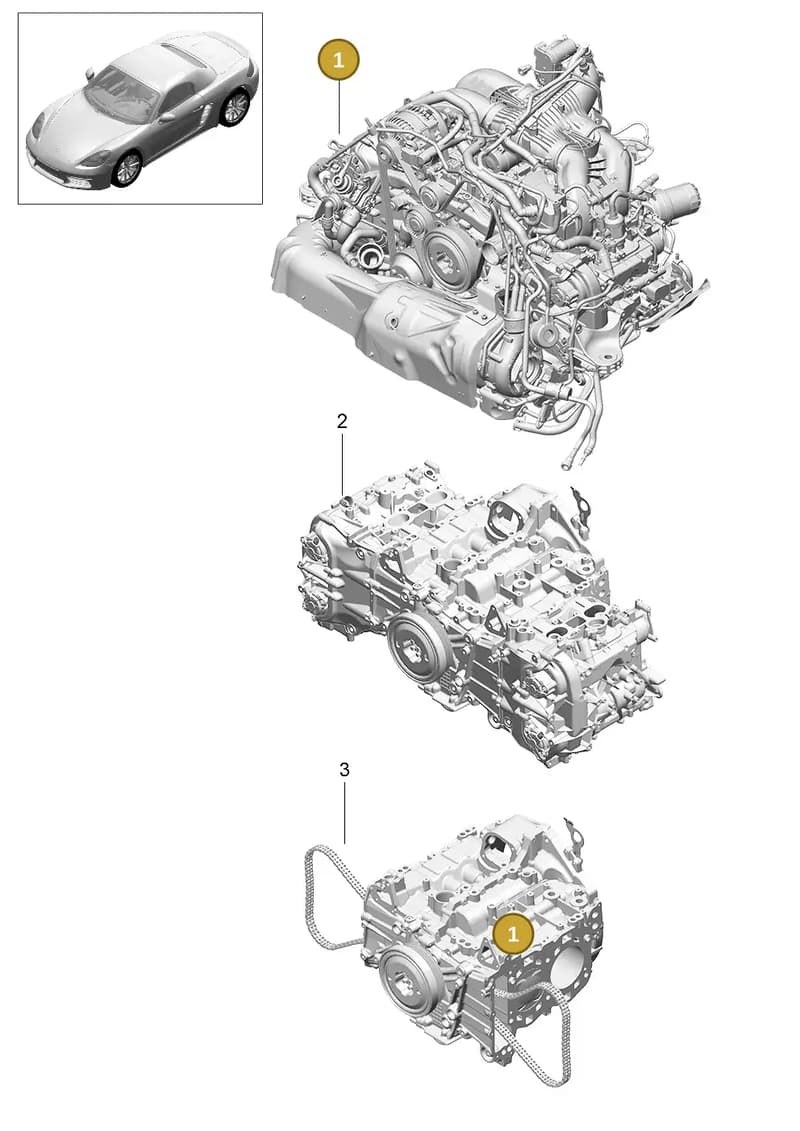 9A210192501 — Porsche Boxster (2016-2019) diagram p48101000, position 1