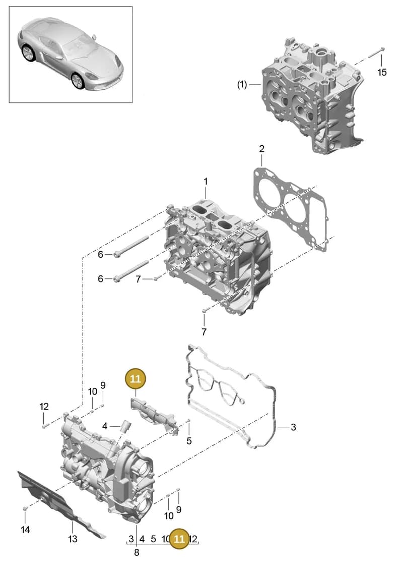 9A210559700 — Porsche Cayman (2016-2019) diagram p50103000, position 11