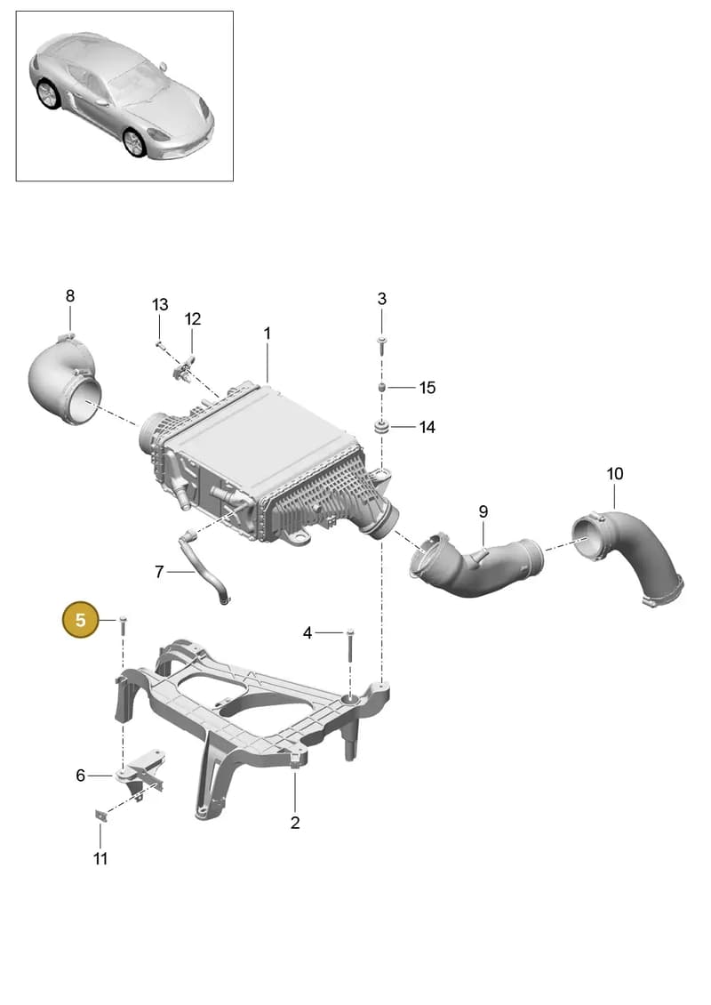 9A211008501 — Porsche Cayman (2016-2019) diagram p50107020, position 5