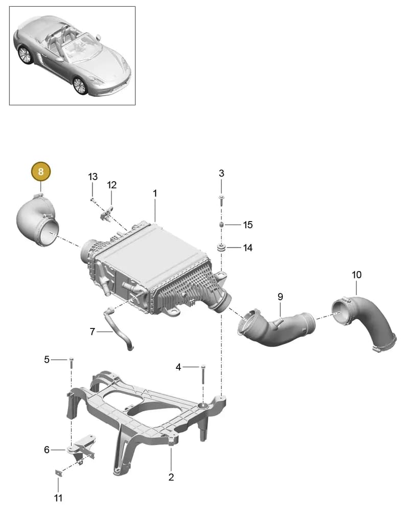 9A211008701 — Porsche Boxster (2016-2019) diagram p48107020, position 8