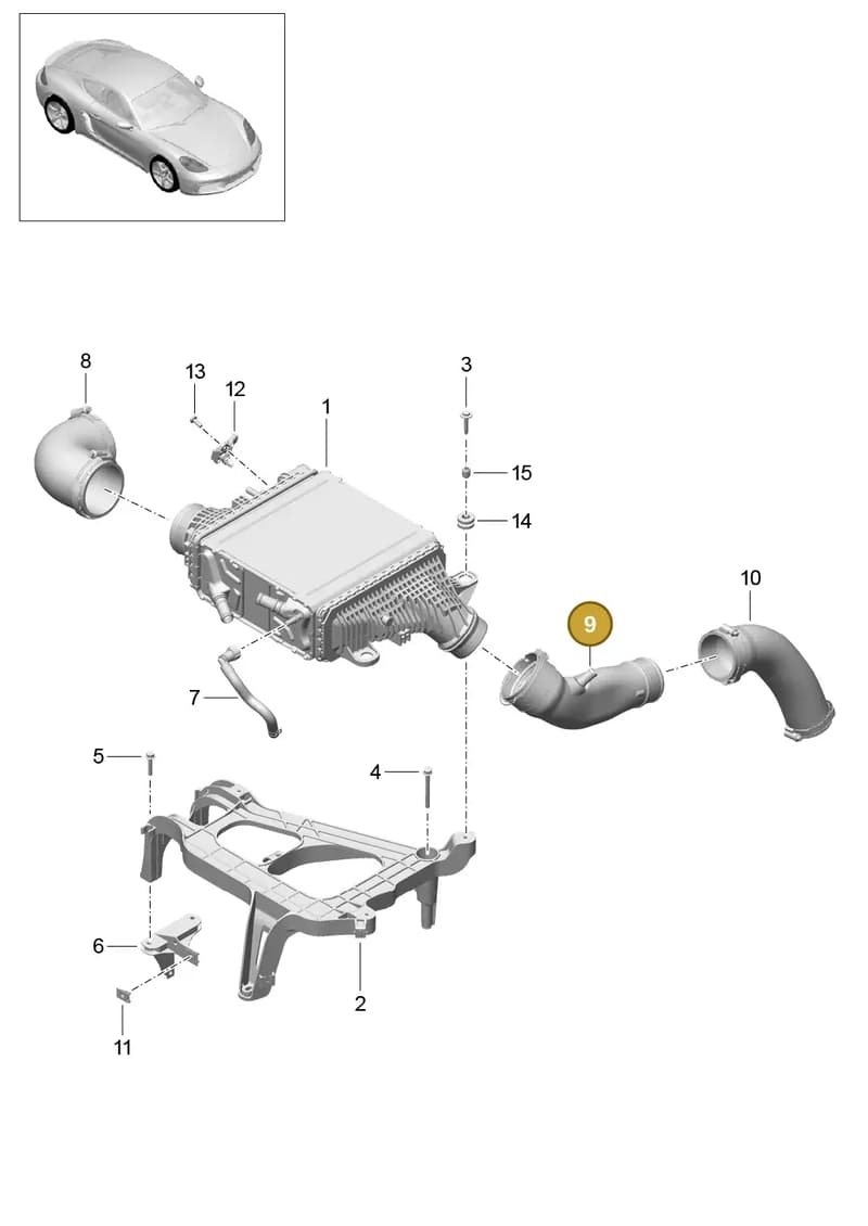 9A211008901 — Porsche Cayman (2016-2019) diagram p50107020, position 9