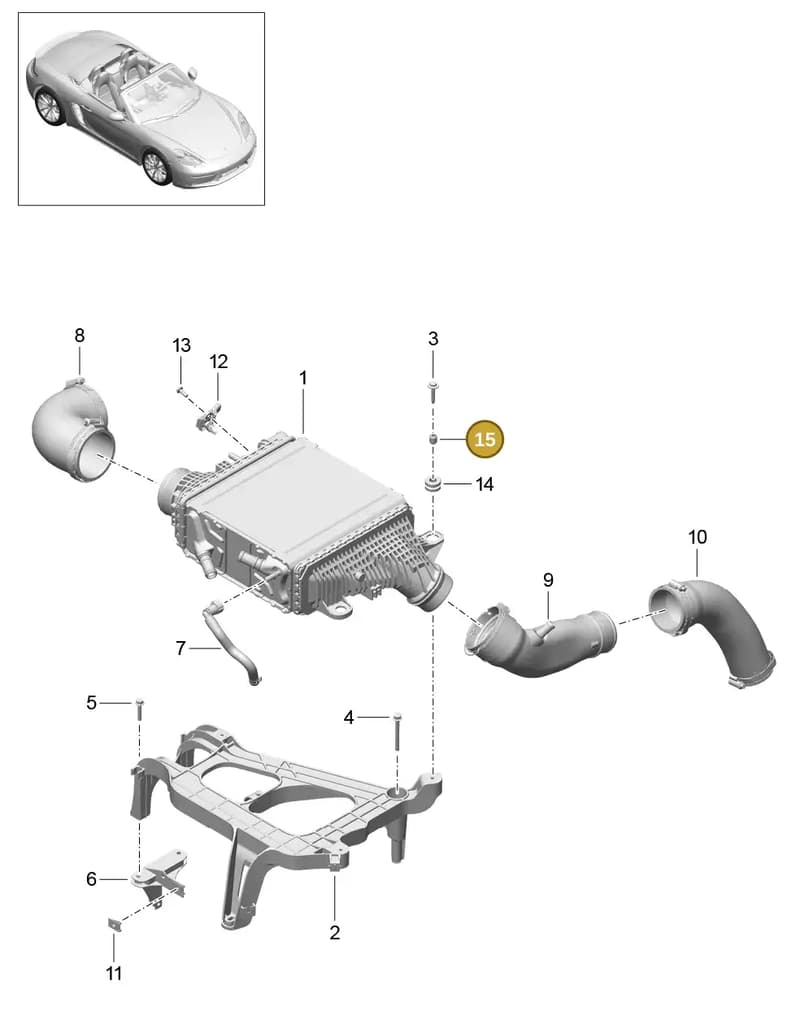 9A211009102 — Porsche Boxster (2016-2019) diagram p48107020, position 15