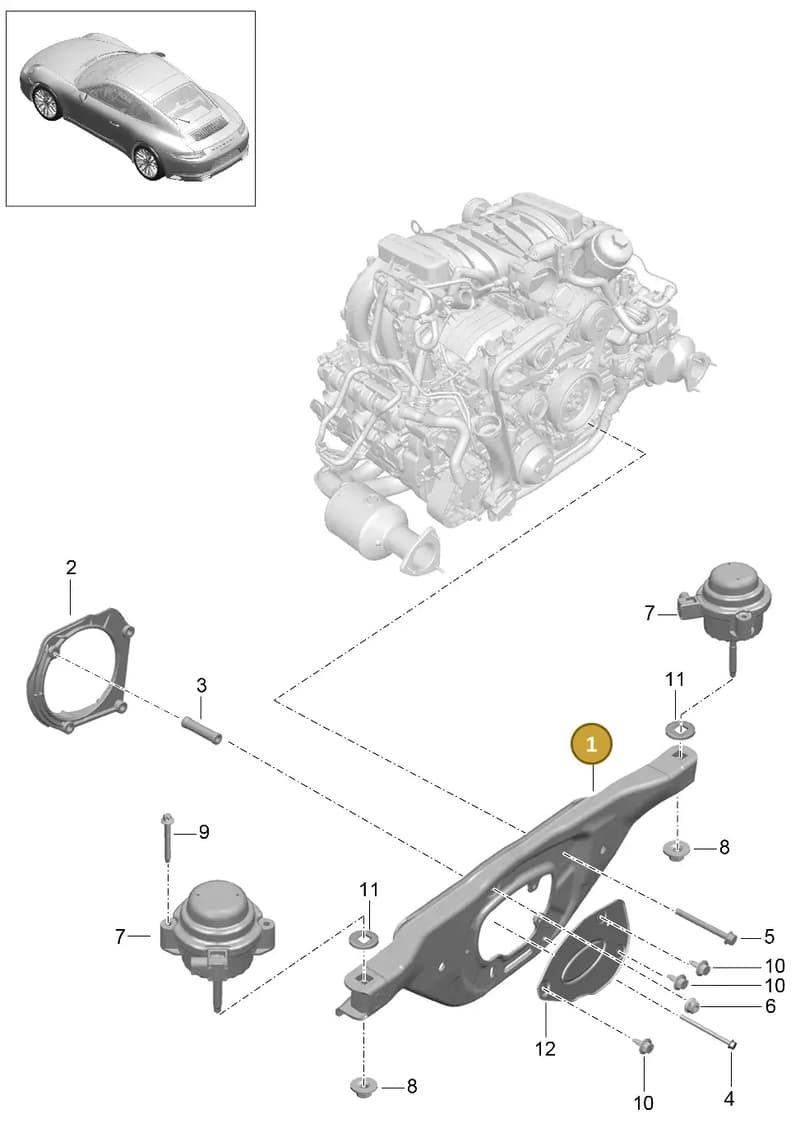 9A237505603 — Porsche 911 (2016-2019) diagram p47109000, position 1