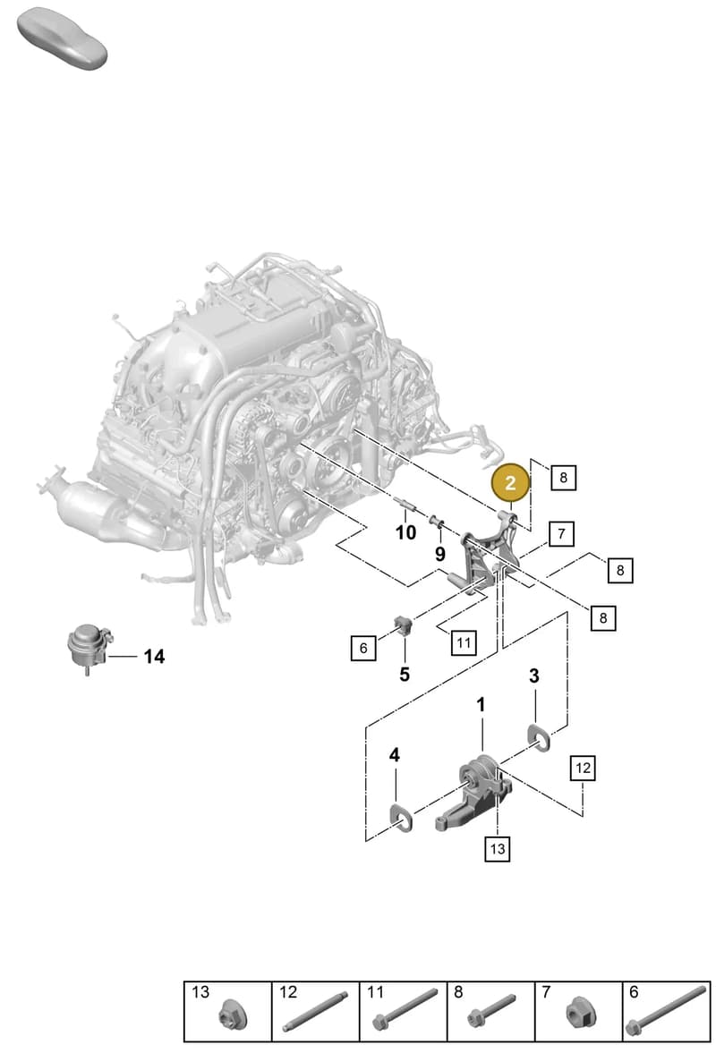 9A237512480 — Porsche Boxster Spyder (2019-2020) diagram p55109000, position 2