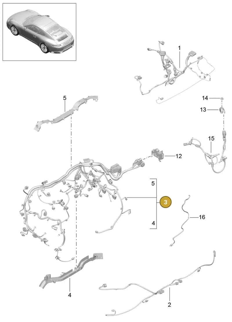 9A260701022 — Porsche 911 (2016-2019) diagram p47902020, position 3