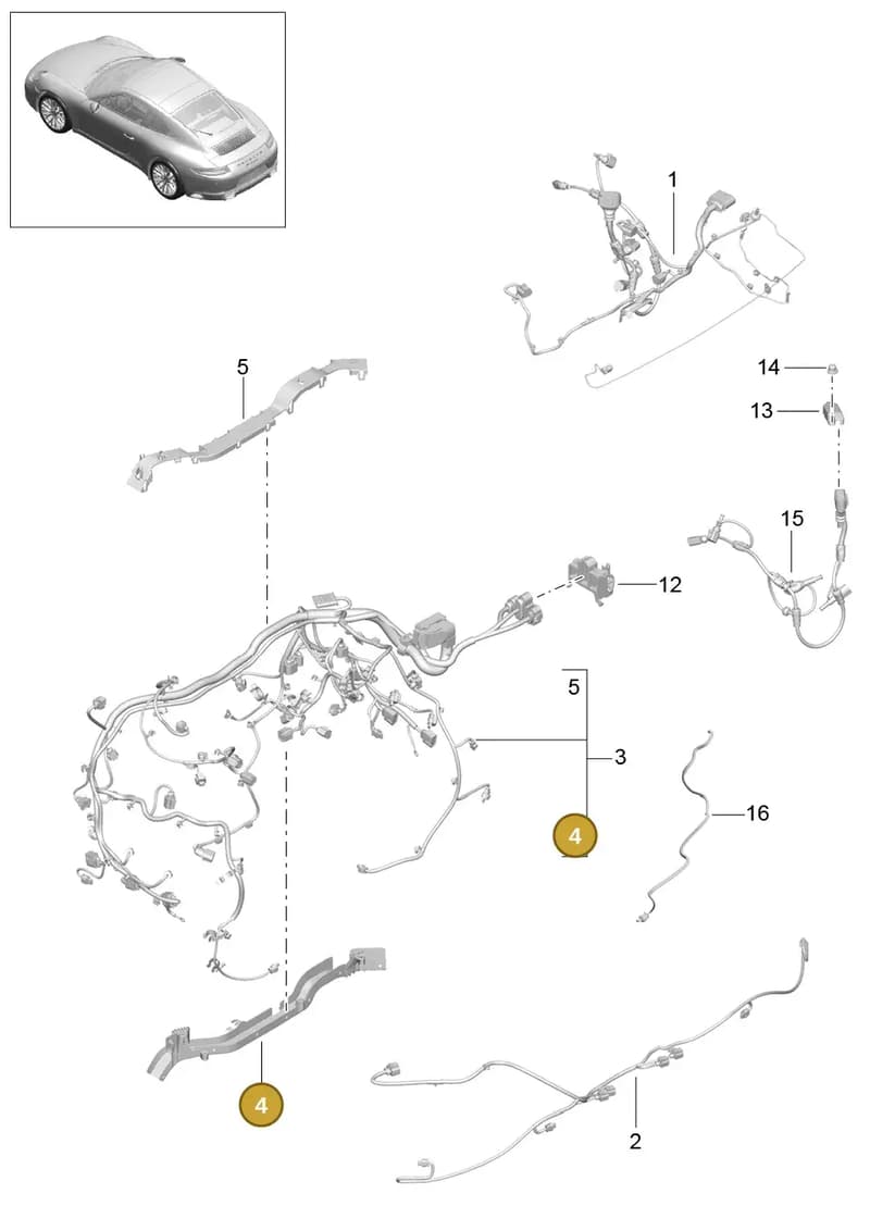 9A260711501 — Porsche 911 (2016-2019) diagram p47902020, position 4