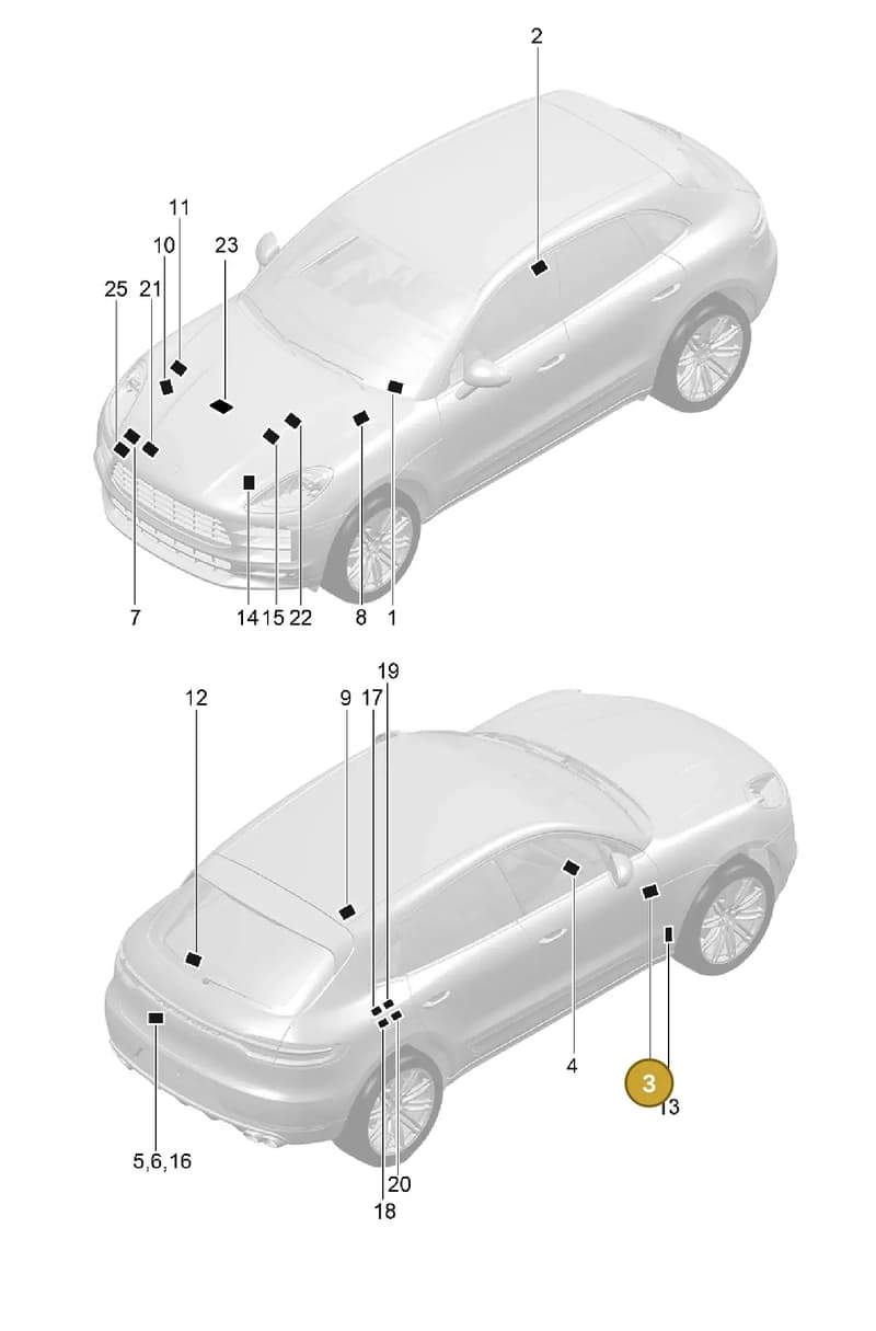 9A700102900 — Porsche Macan (2018-2022) diagram p52003000, position 3