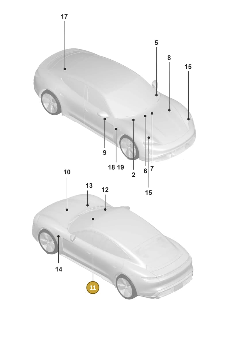9A700102900 — Porsche Taycan Sport Turismo (2019-2024) diagram p56003000, position 11