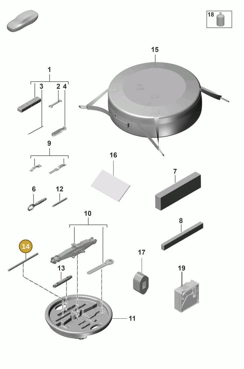 9A700102900 — Porsche Panamera (2020-2023) diagram p58001000, position 14