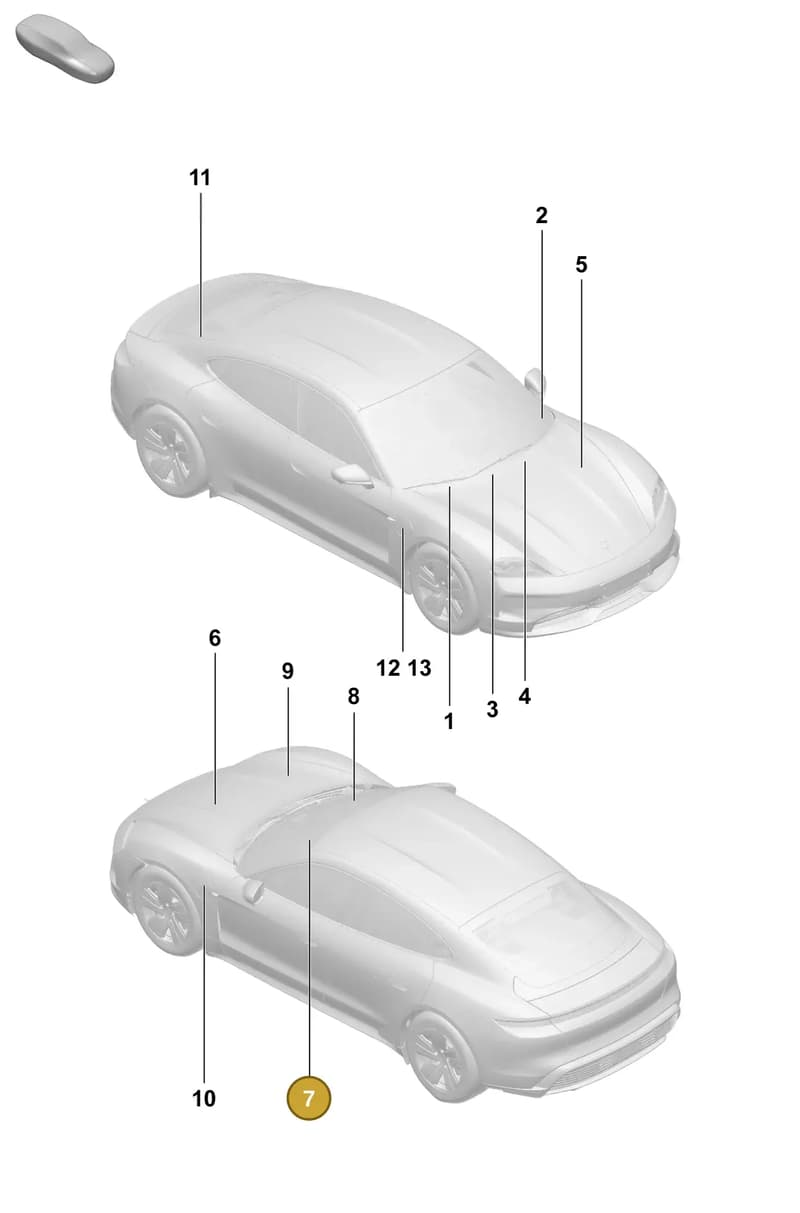 9A700102900 — Porsche Taycan Sport Turismo (2023-2025) diagram p64003100, position 7