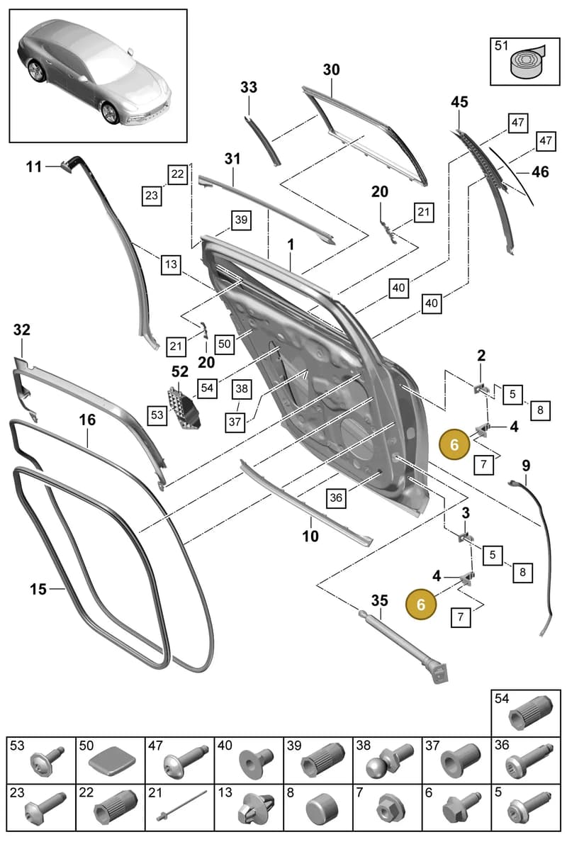 9A700123400 — Porsche Panamera (2016-2020) diagram p49804010, position 6
