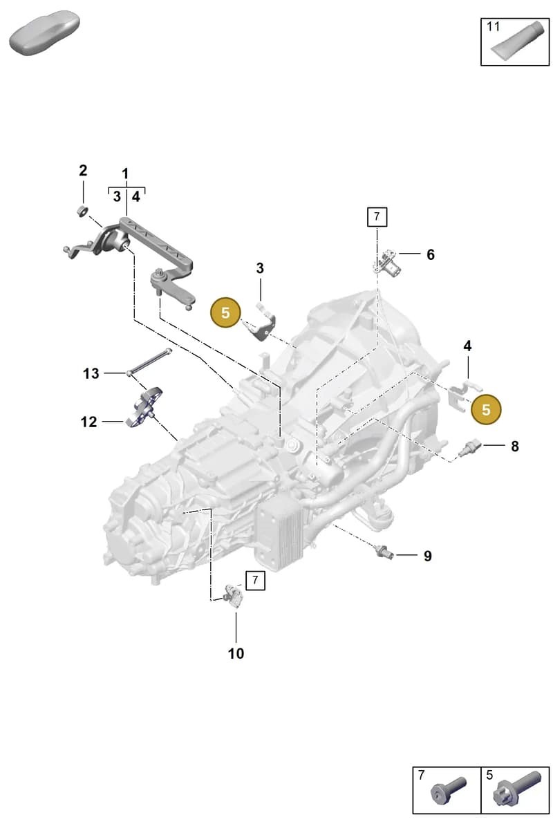 9A700182100 — Porsche Boxster Spyder (2019-2020) diagram p54301120, position 5