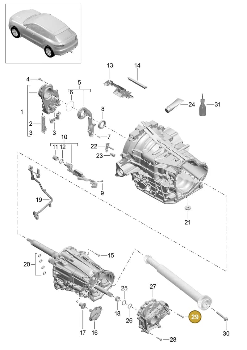 9A700195800 — Porsche Macan (2013-2018) diagram p44340001, position 29