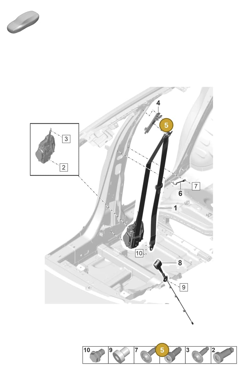 9A700330700 — Porsche Panamera (2020-2023) diagram p58812000, position 5