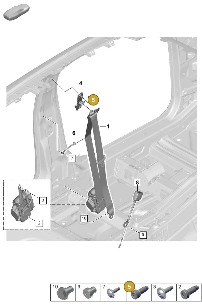 9A700330700 — Porsche Panamera (2023-2025) diagram p62812000, position 5