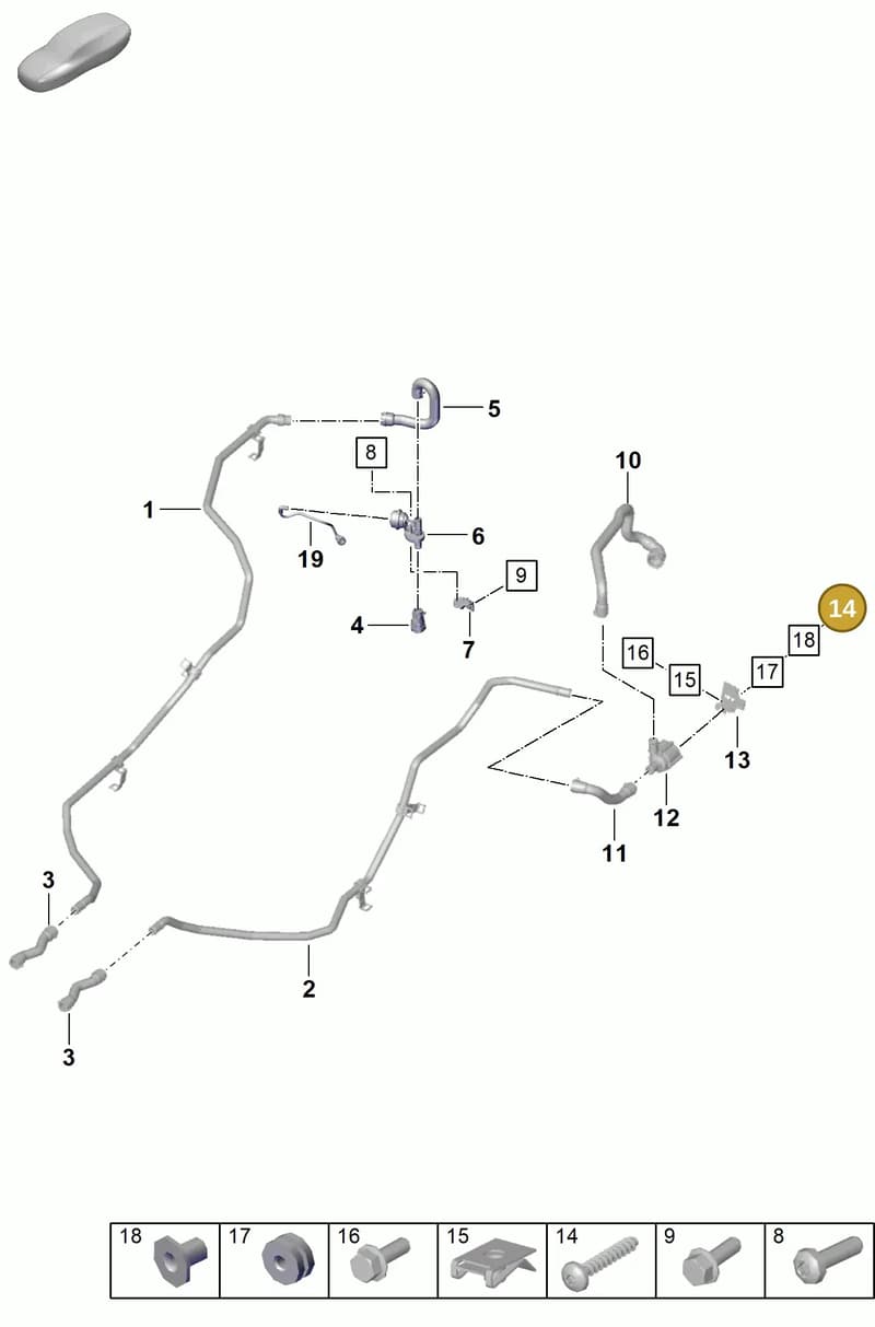 9A700336100 — Porsche 911 (2020-2022) diagram p57105500, position 14
