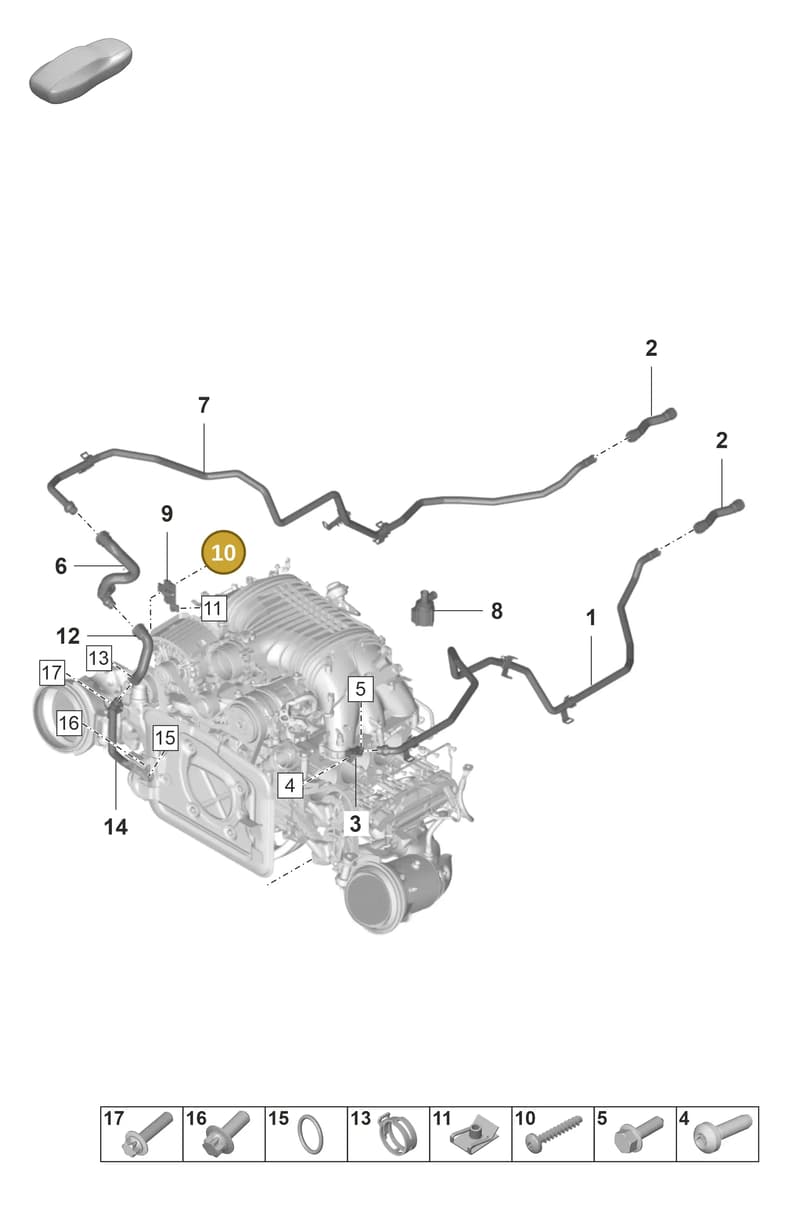 9A700336100 — Porsche 911 (2021-2022) diagram p59105500, position 10