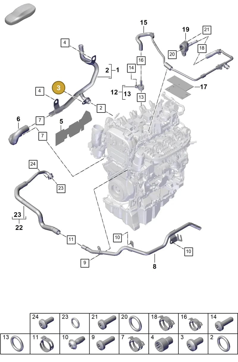 9A700336100 — Porsche Cayenne Coupe (2023-2023) diagram p60105050, position 3