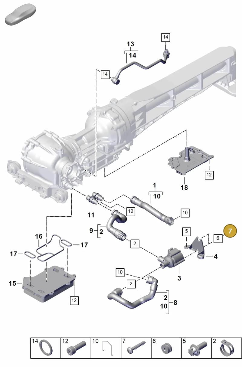 9A700336100 — Porsche 911 (2024-2025) diagram p63304110, position 7