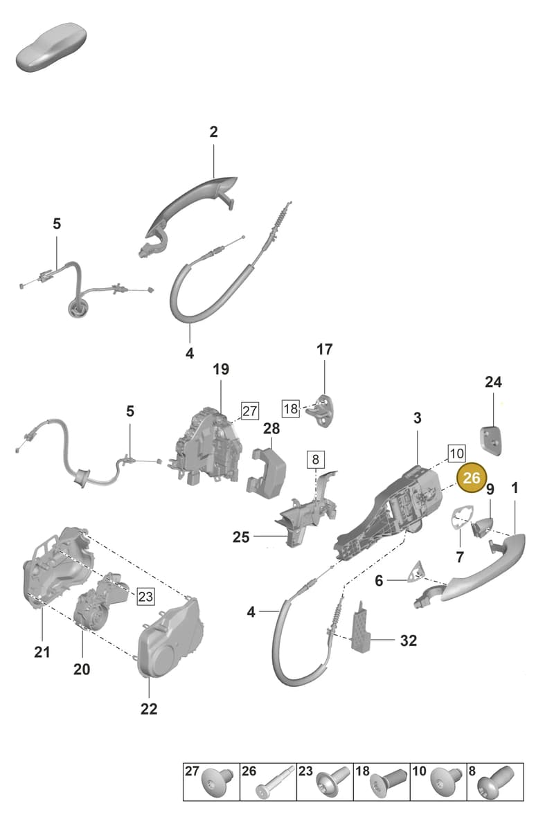 9A700408400 — Porsche Panamera (2020-2023) diagram p58804100, position 26