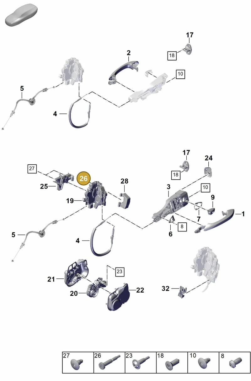 9A700408400 — Porsche Panamera (2023-2025) diagram p62804200, position 26
