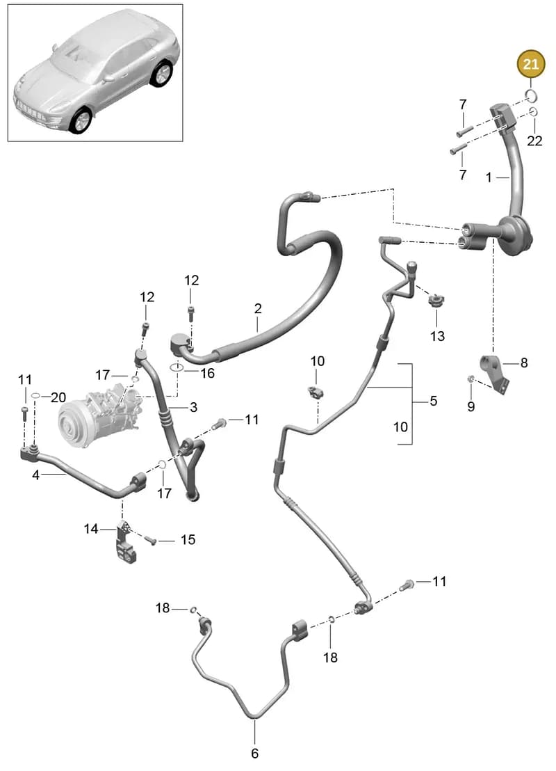 9A7004858 — Porsche Macan (2013-2018) diagram p44813070, position 21
