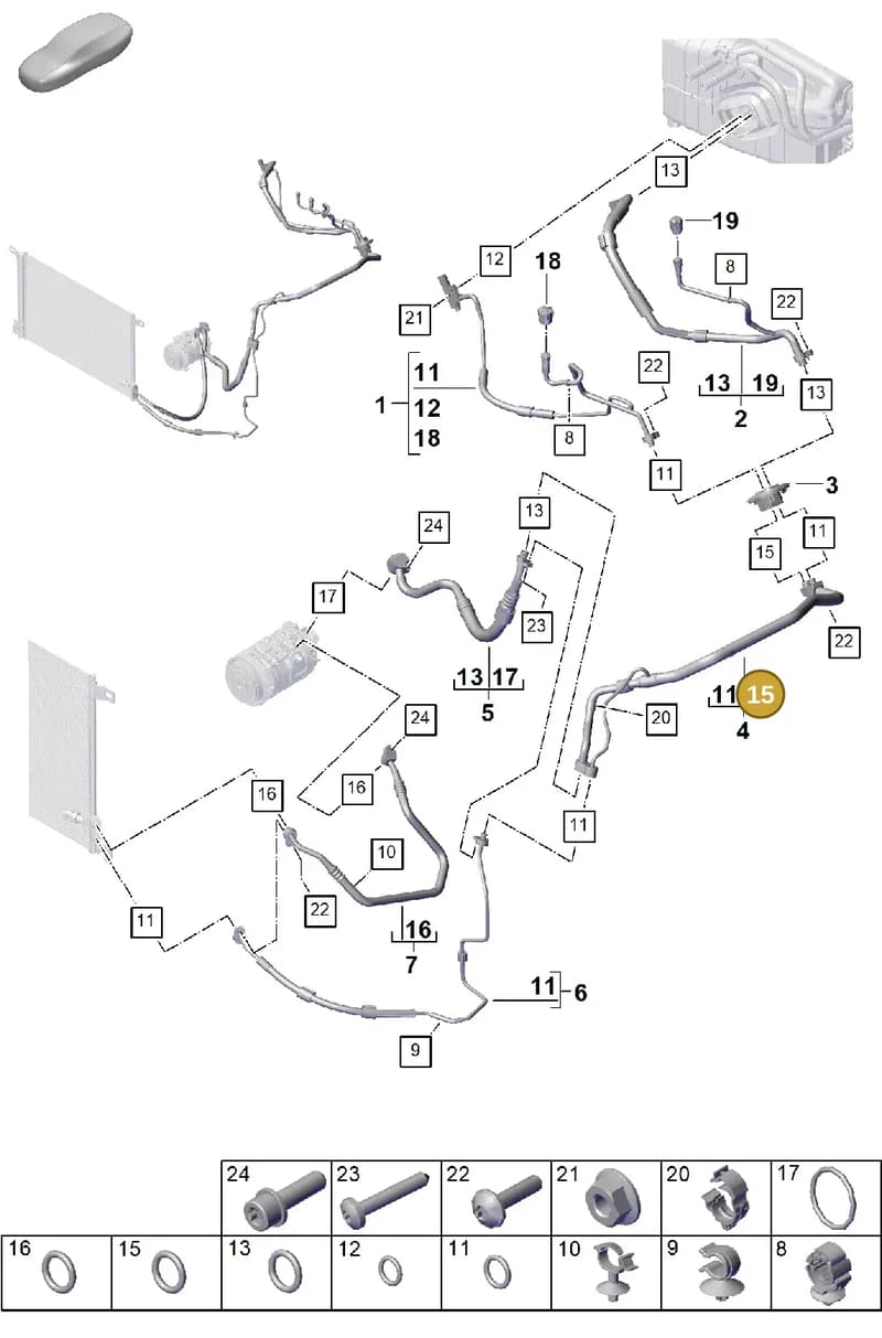 9A7004858 — Porsche Cayenne Coupe (2023-2023) diagram p60814600, position 15